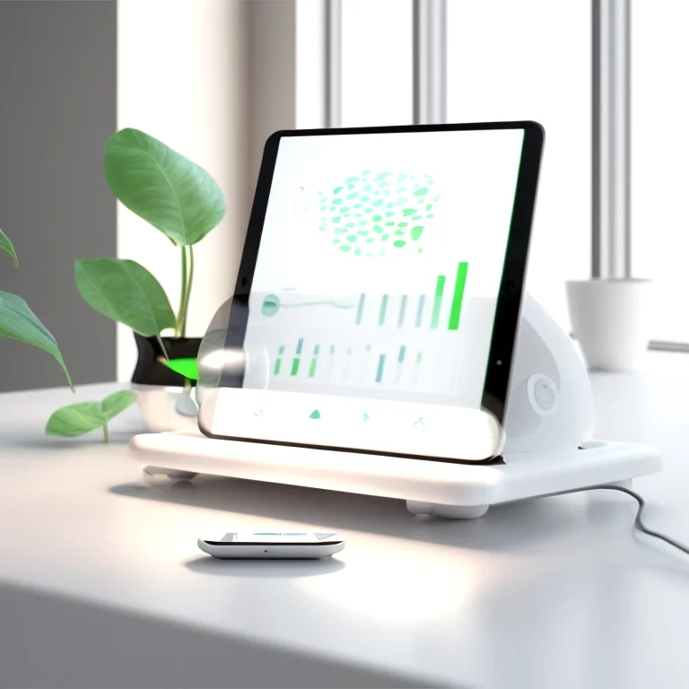 Sensordaten-Dashboard auf Tablet